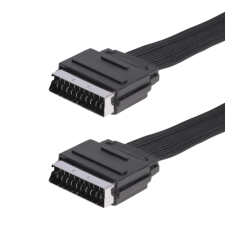 SCART Szalagkábel, 2m – fekete